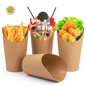 OOLIMAPACK Eco Friendly French Fries Holder Fried Chicken Box French Fries Scoop Cup
