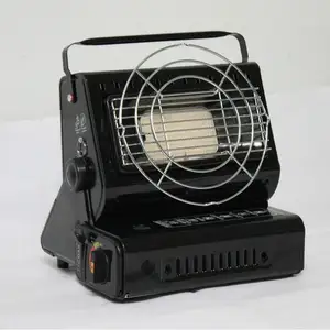 Portable outdoor gas heater for camping and travel heating