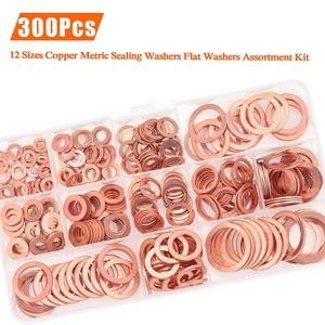 เฮลิฟูเนอร์แหวนรองทองแดงแบบเมตริก 300 ชิ้น 12 ขนาด สำหรับซีลท่อ - Product Image 4