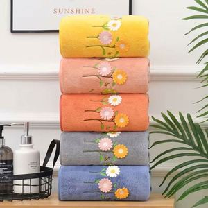 Custom Logo Floral Embroidered Bath Towel <b>Gift</b>, High-Quality Thickened Travel and Home Product - Product Image 6
