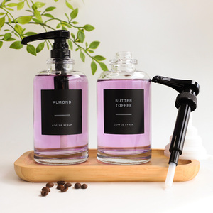 Bán <span class=keywords><strong>s</strong></span>ỉ 16oz thủy tinh trong suốt Syrup chai với 28/400 cà phê Syrup bơm cho cà phê Bar - Product Image 5