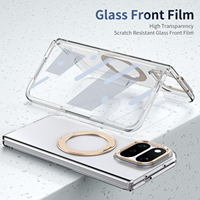 Coque magnétique à chargement sans fil pour Google Pixel 11 Pro Fold Pixel 10 Pro Fold, PC transparent avec protection d'écran en verre