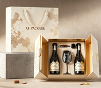 Élégante Boîte Cadeau Rigide à Double Porte : Matériaux Recyclés Personnalisés, Finition Mat, Fermeture Magnétique – Emballage H
