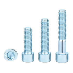 Vis à tête hexagonale zinguée bleue <span class=keywords><strong>et</strong></span> blanche DIN912 Grade 10.9 M5 M6 M8 à filetage partiel <span class=keywords><strong>pour</strong></span> kit de fixation d'ingénierie générale - Product Image 1