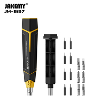 Manche de tournevis en acier 16-en-1 JM-8197 avec jeu de 14 embouts noir et violet – Outil ergonomique de réparation électronique de précision DIY OEM