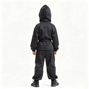 <span class=keywords><strong>Disfraz</strong></span> de Ninja Negro para Niños, Conjunto Completo con Capucha y Máscara Facial para Niños y Niñas, Traje de <span class=keywords><strong>Guerrero</strong></span> Japonés para Halloween - Product Image 5