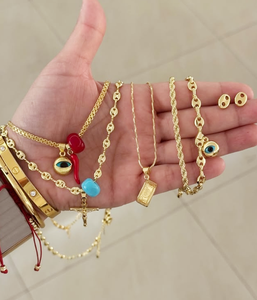 Fantástico Collar de Oso con Pavé de Circonitas, Chapado en Oro, con Cadenas de Nariz de Cerdo, Joyería de Moda - Product Image 5