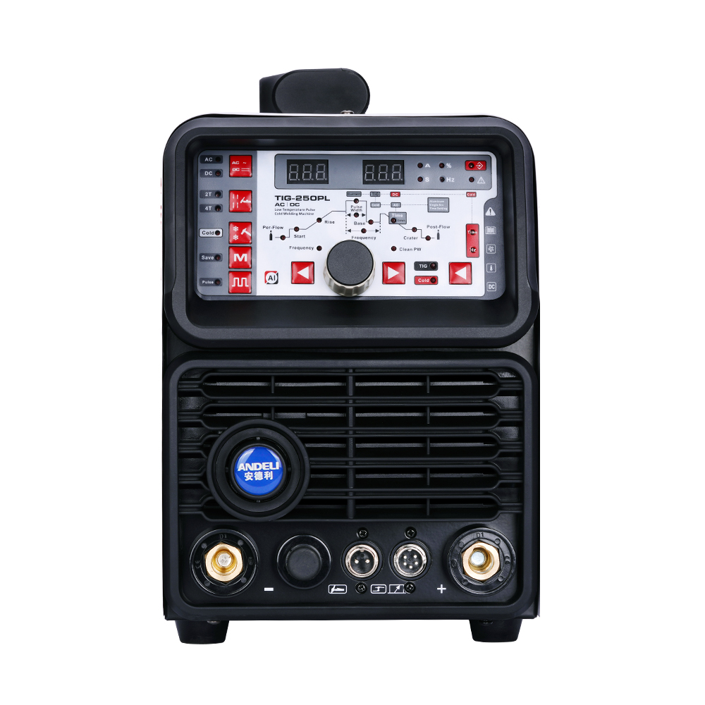 ANDELI TIG-250PLフットパデルACDCパルス冷間溶接機付き