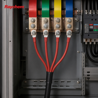 Câble Raychem 1kV 4 conducteurs avec terminal thermorétractable, manchon de dérivation à quatre doigts et cosses en cuivre