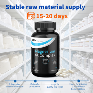 Cápsulas de Magnesio 4X Complex con Plazo de Entrega Rápido (15-20 Días), Fábrica de Suplementos OEM, Pedido Flexible para Reabastecimiento de Stock - Product Image 3