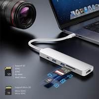 Neuartiger CE USB Multiport-Hub zu HDMI USB3.0 USB2.0 SD TF PD 4K 30Hz 60Hz USB-C-Hub Audio-Adapter
