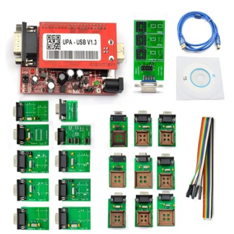 Nouveau UPA USB programmeur V1.3 avec plein adaptateurs soutien Nec fonction UPA-USB programmation d'eeprom outil l'upa 1.3