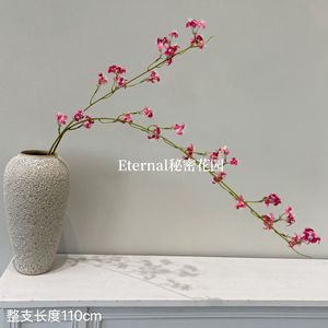 Fleurs artificielles en plastique et tissu Secret Garden, saule des neiges à longue tige, décoration de mariage, branche unique, multicolore - Product Image 4