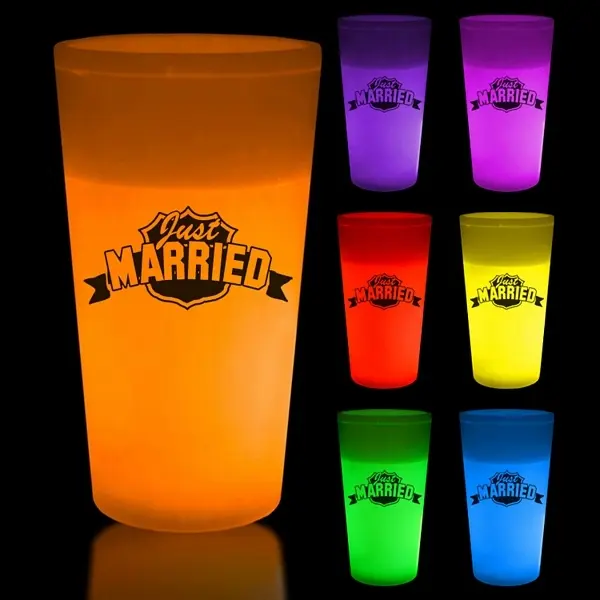 factory direct wholesale 350ml Glow cup in the Dark Plastic Liquids Glow Cup
