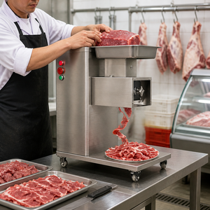 Machine <span class=keywords><strong>de</strong></span> transformation <span class=keywords><strong>de</strong></span> la viande, trancheuse industrielle avec convoyeur pour l'usine agroalimentaire, pour la découpe et le contrôle des portions - Product Image 4
