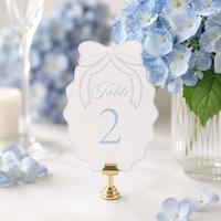 Porte-numéro de table ovale ondulé pour mariage, banquet, fête, baby shower, décoration de nom de place, mignon, multicolore, vente en gros, en vrac