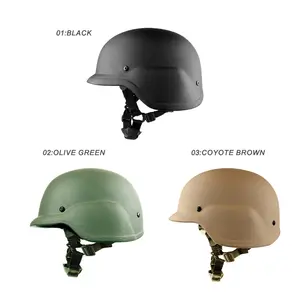 IIIA Quality PE M88 Tactical Helmet Made Of UHMWPE Or Aramid For Head Protection In Olive Green / Black / Coyote Brown