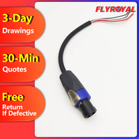 Precio de Fábrica, Conector Personalizado M8 M12 M16 PowerCon, Cable de Alimentación de 20A CA, Aislamiento de PVC, Enchufe Macho Impermeable, Arnés de Cableado Industrial