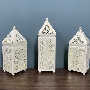 Dogana grande metallo cavo esterno marocchino ramdan led <span class=keywords><strong>candele</strong></span> <span class=keywords><strong>lanterne</strong></span> luci decorative <span class=keywords><strong>per</strong></span> decorazioni ramadan - Product Image 5