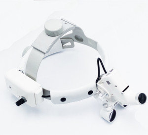 La migliore vendita di occhialini dentali binoculari 2.5X/3.5X con 5w LED Head Light occhiali chirurgici medici - Product Image 2