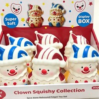 Jouets Squishy Géants Clown Doux à Rebond Lent Mignons Rouges Bleus Clown de Cirque Anti-Stress Jouets à Presser Fidget Vente en Gros Directe Usine