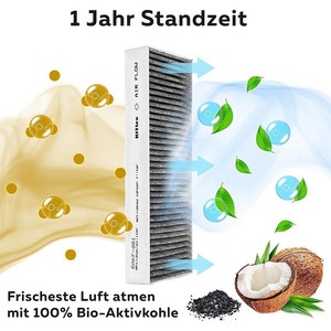 Filtre à charbon actif Bora 340x123x42mm pour la purification de l'air des hottes de cuisine Bora Basic - Product Image 3