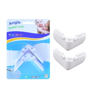מנעול בטיחות לתינוקות זווית ארון מנעול פלסטיק חזק רב תכליתי מגן ילדים מנעול ארון בטיחות לתינוקות - Product Image 1