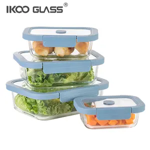 IKOO high quality new arrival competitive price food storage glass custom or standard good price food glass storage