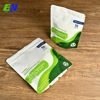 Pochette en papier kraft PLA écologique à impression numérique TUV OK emballage certifié compost pour 20/50 dosettes de linge