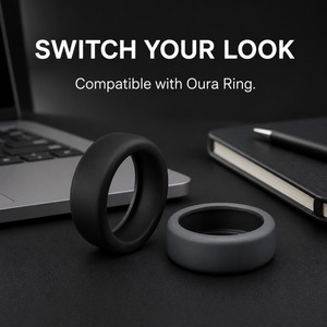 เคสซิลิโคน Oura Ring 5/4 Galaxy Ring RingConn Ultrahuman สีเทาเข้ม-ดำ สำหรับปกป้องสมาร์ทริง ดีไซน์ทันสมัย เหมาะสำหรับผู้ชายทำงาน - Product Image 4