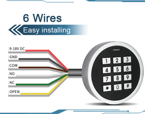 Sistema de controle de acesso rfid, leitor de cartão rfid 125khz, <span class=keywords><strong>mini</strong></span> sistema k7 rfid de teclado fácil - Product Image 3