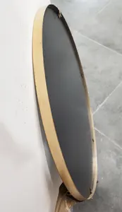 مرآة ذهبية إبداعية للديكور من الحديد المطاوع على شكل مرآة