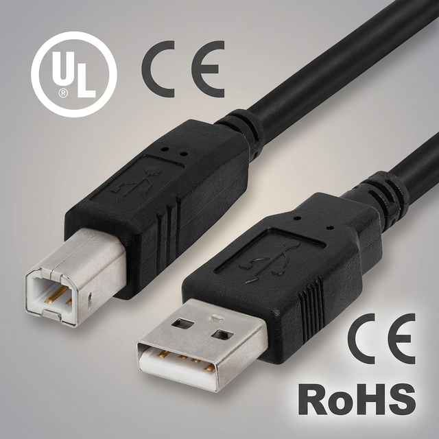 USB 2.0 a Male to Micro B Male 10-Pin 90 Degree Right Angle Braid Shielded PVC Jacket Cable for Camera & Computer