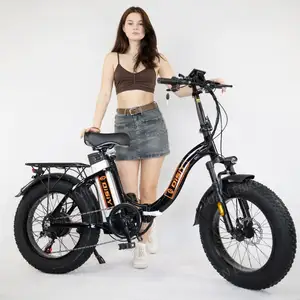 热卖DISIYUAN S5 20英寸步进电动自行车750W 500W 48V 15AH ebike Shimano 7速折叠电动自行车胖轮胎电动自行车