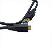 Kabel Periferal COMTON USB 3.0 A ke Micro B, Kabel Adaptor Kecepatan Tinggi untuk Komputer dan Ponsel, Kabel Data Hard Disk