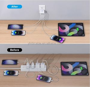 40W <b>Power</b> Adapter with 2USB C and 2USB 4-port Travel Fast Charging Head Mobile Phone Portable Wall Charger - Product Image 5