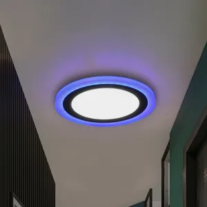 Luce del pannello LED dimmerabile soffitto per camera da letto interna Dingdian LED Ultra sottile TAC85-265V 12 + 4w fibbia rotonda/quadrato doppio colore 80