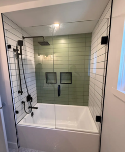 <span class=keywords><strong>Box</strong></span> <span class=keywords><strong>Doccia</strong></span> Scorrevole Senza Telaio per Vasca da Bagno, Vetro Temperato Trasparente da 10mm, Acciaio Inossidabile Dorato Spazzolato, per Villa e Hotel - Product Image 5