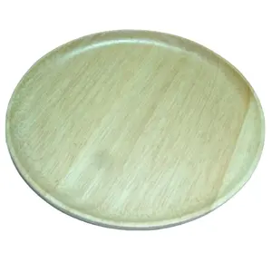 High Quality Round tray Acacia wood crafts plate wholesale for food hotel restaurant accessories cooking wares and kitchenwares