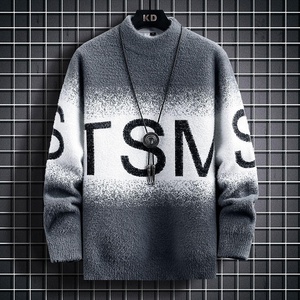 Wholesale <strong>Sweater</strong> Men Pullover <strong>Knit</strong> <strong>Sweater</strong> Men Casual Top Fashion Long Sleeve Shirts - Product Image 4