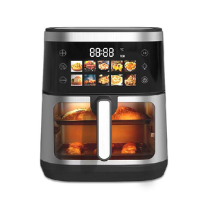 XL 8qt friggitrice ad aria formato famiglia, preset di controllo digitale One-Touch, <span class=keywords><strong>patatine</strong></span> <span class=keywords><strong>fritte</strong></span>, 8 menu colorati, finestra visibile, acciaio inox - Product Image 4