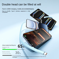 Câble de charge rapide Type-C 100W 90° 5A, 1,68 m, ultra-fin, en nylon TPE tressé, transfert de données 480 Mbps, compatible iOS et ordinateur, 3 couleurs
