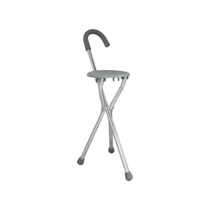 Canne-tabouret en alliage d'aluminium Rong Jun A931L avec support triangulaire pour personnes âgées et handicapées, utilisation en extérieur - Product Image 2