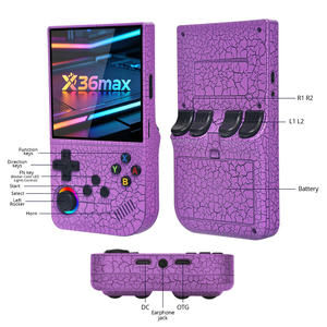 Consola de Juegos Portátil X36 MAX, Sistema Linux de Código Abierto, 20000 Juegos, Reproductor de Video de Bolsillo, Pantalla IPS de <span class=keywords><strong>4</strong></span> Pulgadas VS R36S - Product Image 5