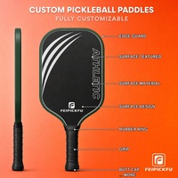Raquette de pickleball Champion Edition en fibre de carbone, noyau EPP de 16 mm thermoformé, approuvée USAPA, design Pro Winning Edge