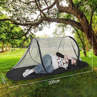 Moustiquaire pliante pop-up portable anti-moustiques à montage rapide, design bateau pour le camping et les voyages en extérieur