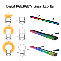Barre lumineuse LED commerciale 0,5m/1m, profilé LED DMX512, éclairage linéaire, lumières de scène pour piste de danse, barre lumineuse LED DJ pour scène