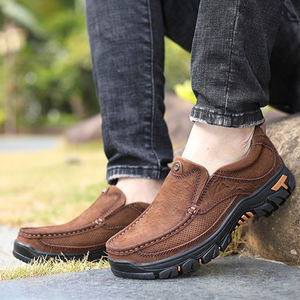 Zapatos de Hombre Elegantes y de Lujo con Punta Redonda Cerrada, Suela de Goma Antideslizante, Cómodos y Estables, Zapatos de Cuero Casuales y Formales Sin Cordones - Product Image 2