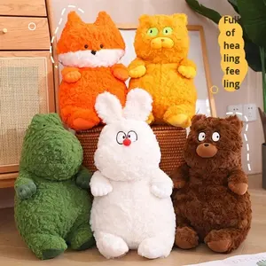 Bobo Bua Custom-Made doldurulmuş hayvanlar sevimli domuz sevimli kedi bebek <span class=keywords><strong>Googly</strong></span> gözlü yeşil ejderha peluş oyuncak kızlar için örgü astar ile - Product Image 3