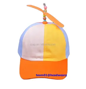 Helikopter pervane şapka renkli beyzbol şapkası ve oyuncak şapka